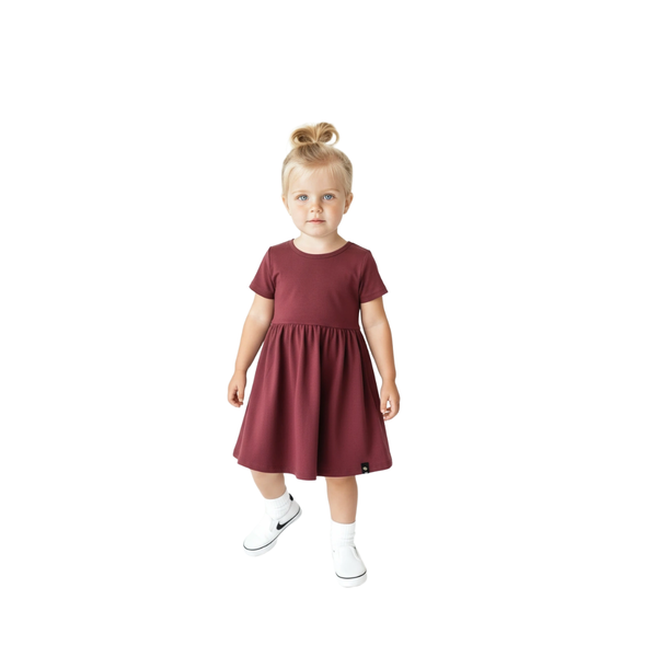kids bamboo tee dress - os & oakes