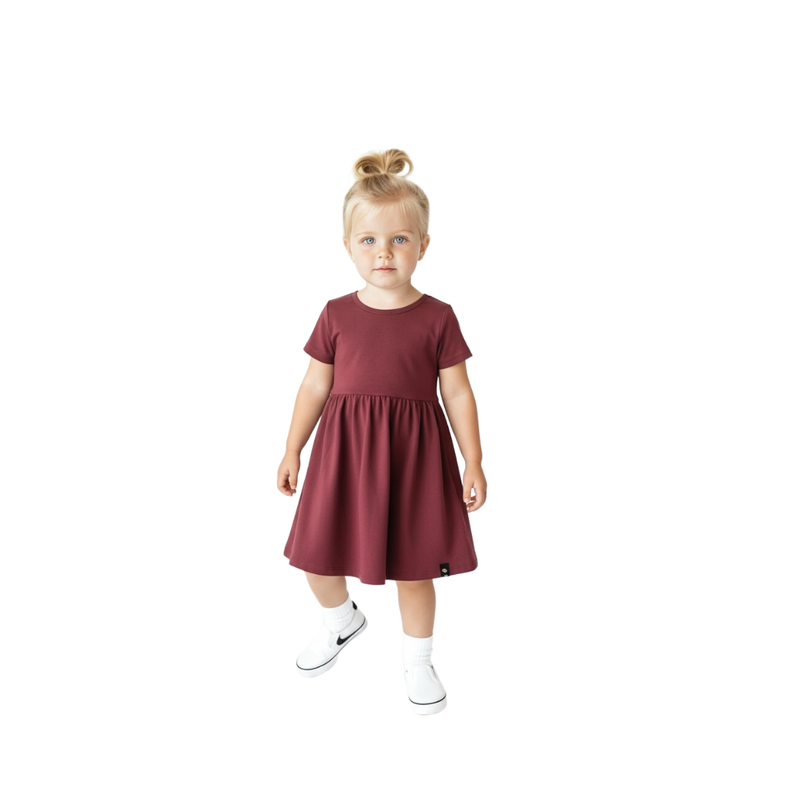 kids bamboo tee dress - os & oakes