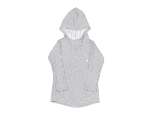 12 -18 Lt Grey kids bamboo hoodie SALE - os & oakes