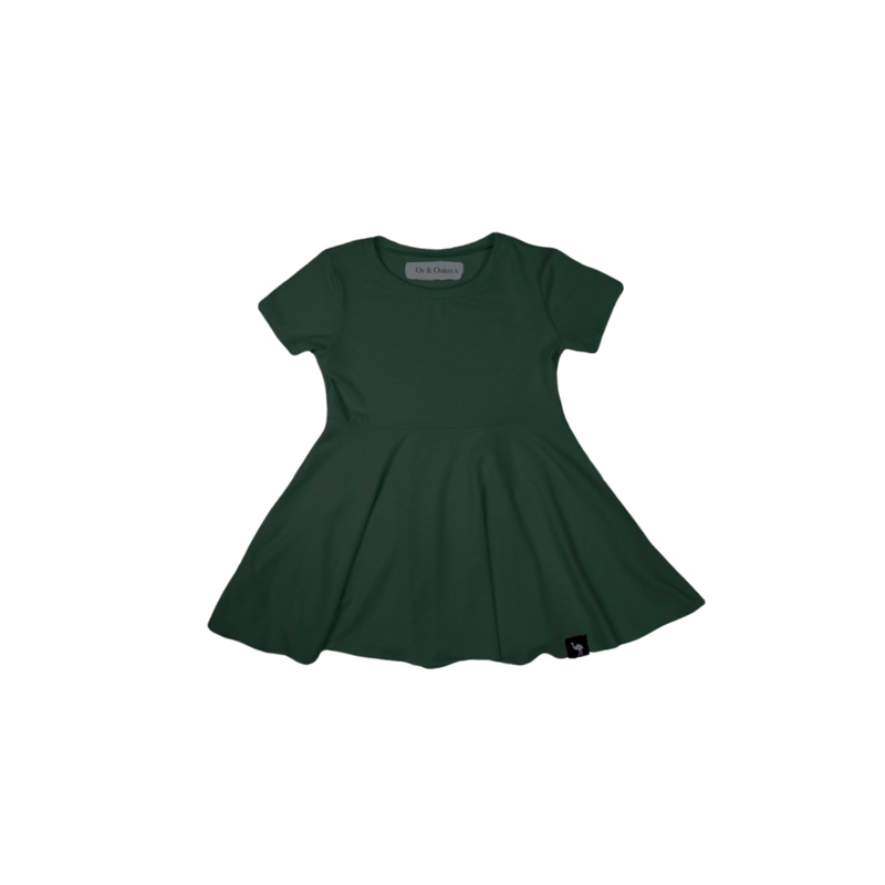 kids bamboo tee dress - os & oakes