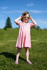 kids bamboo tee dress - os & oakes
