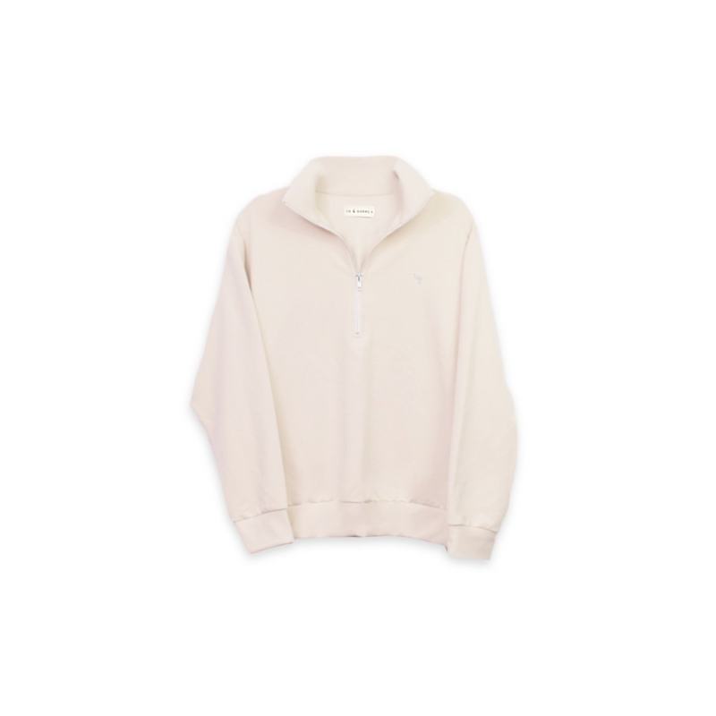 bamboo fleece half-zip (embroidered) - os & oakes