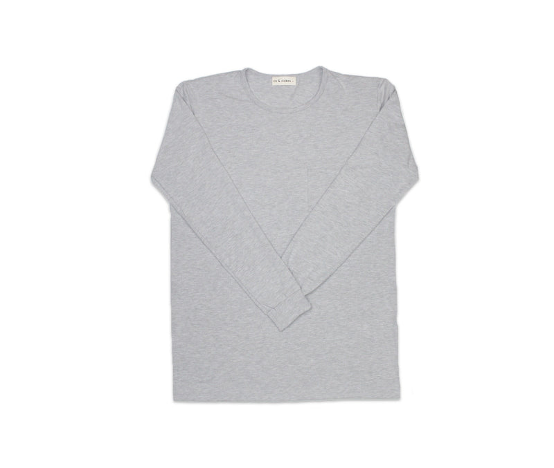 NEW adult bamboo cuffed pocket long sleeve - OS & OAKES.