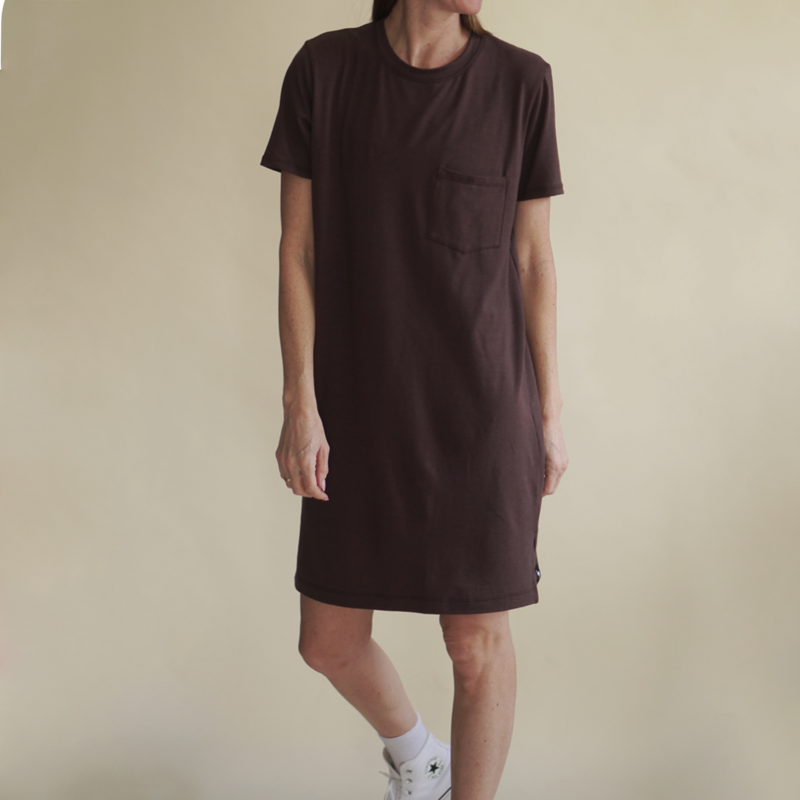 ladies bamboo tee dress - os & oakes