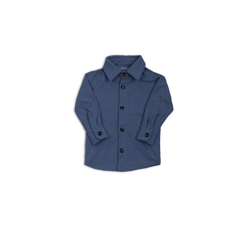 kids bamboo fleece shacket - os & oakes