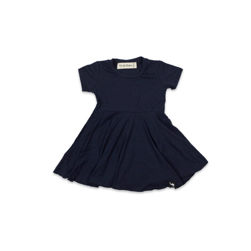 SS kids bamboo tee dress - os & oakes