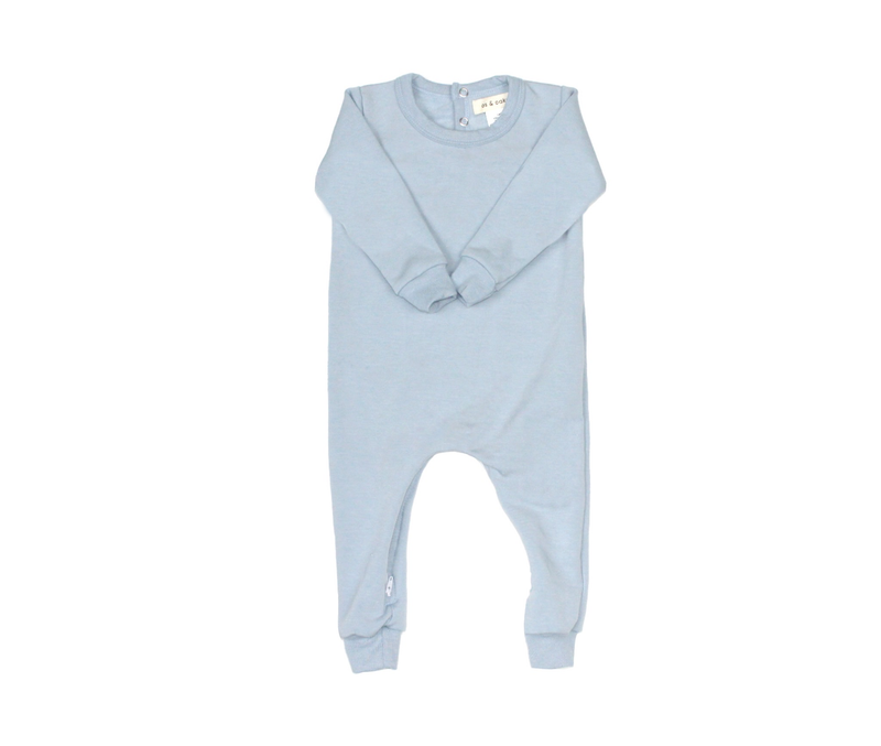 baby bamboo texture jersey romper - os & oakes