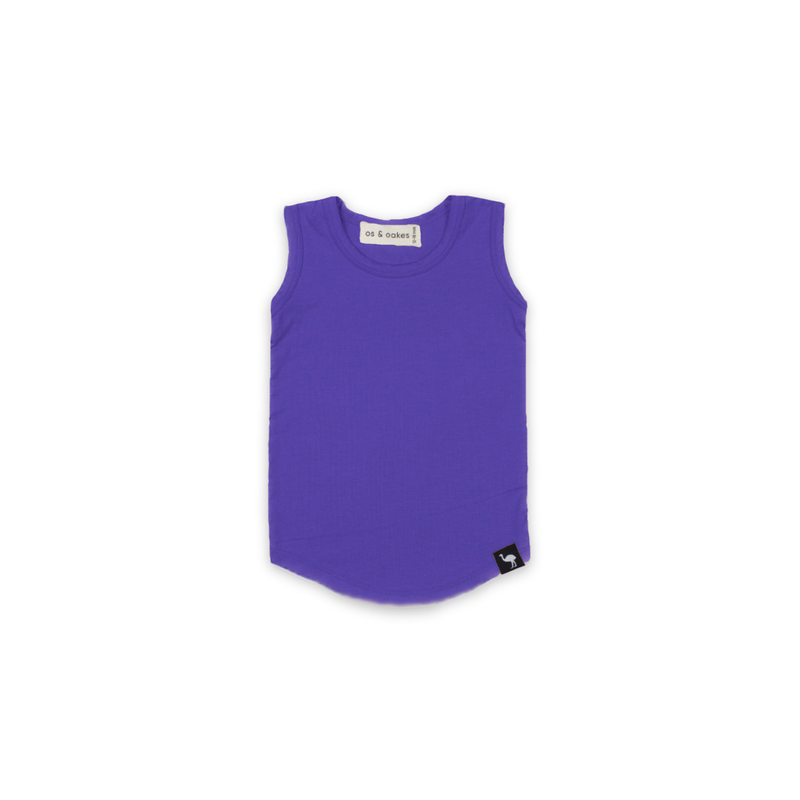 kids cotton bamboo tank - os & oakes